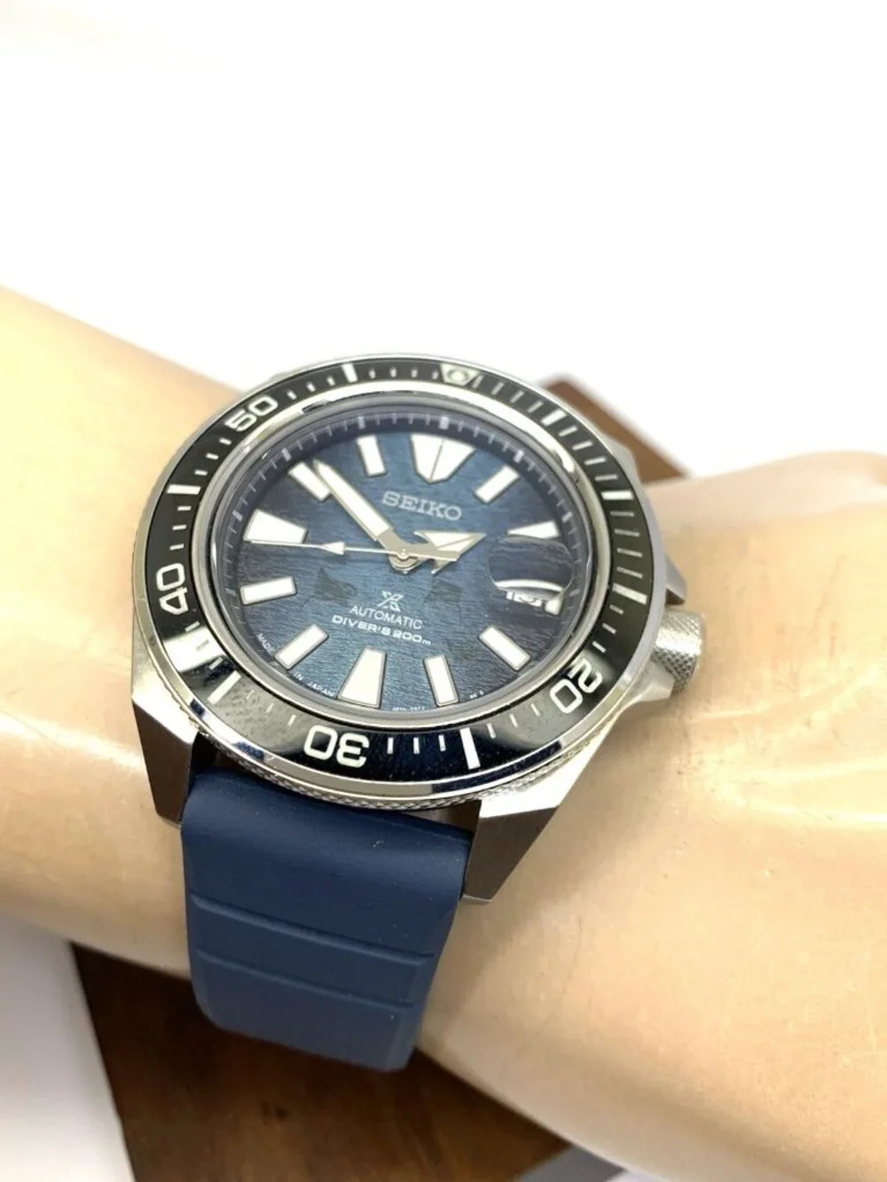Seiko Prospex King Samurai Men's Watch SRPF79 Automatic Blue Dial Rubber 44mm
